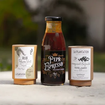 Omáčka La Plantation Gurmánská grilovací sada Pepř Espresso velká