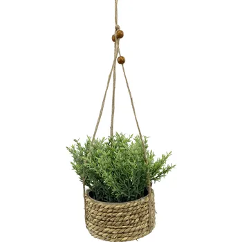 umělá květina H&L Závěsná květina v květináčku z mořské trávy, varianta A