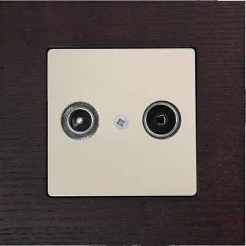 Stavebniny Zásuvka RTV koncová kompletní zásuvka - modern písek