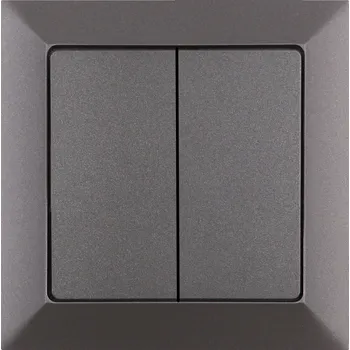 Stavebniny Žaluziový ovládač prémium metalíza kompletní vypínač - grafit