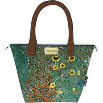 Kabelka Plumeria Plu - Dámská kabelka na zip G. Klimt Garden with Sunftowers - 39 x 29 x 12 cm