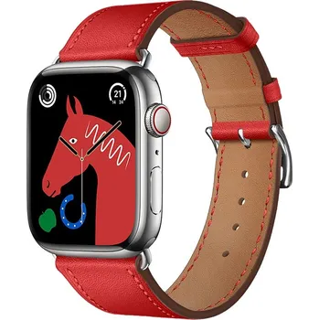 Náhradní kryt pro mobilní telefon Kryt řemínku Forcell F-Design Fa20 Eco Leather Strap Apple Watch 38 / 40 / 41 mm Red