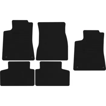 autokoberec Velurové autokoberce Edecor, sada 5 kusů