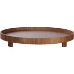 Dřevěný servírovací podnos průměr 40 cm WOOD DARK ASA Selection - hnědý hnědá