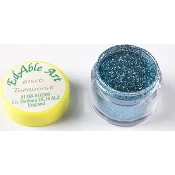 Jedlá dekorace na dort Třpyt dekorační disco Turquoise - Edable Art