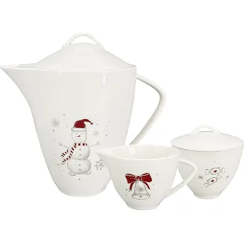 jídelní souprava by inspire Čajová souprava Koleda (Konvice, mléčenka, cukřenka)