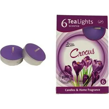 Svíčka Svíčka čajová CROCUS 6ks MSC-TL1023