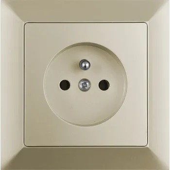 Stavebniny Zásuvka jednoduchá kompletní zásuvka - písek