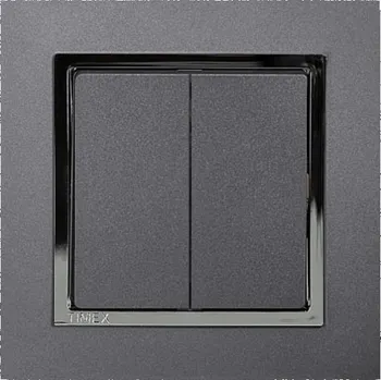 Stavebniny Žaluziový výpínač Magic kompletní vypínač - rámeček grafit grafit