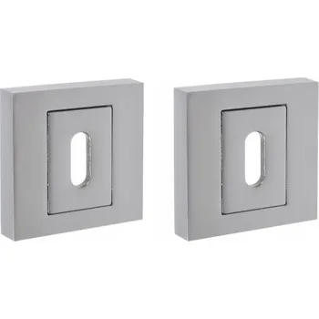 Dveřní kování Vnitřní klika B HARKO Krátká, Čtvercová rozeta, Štít s otvorem pro klíč