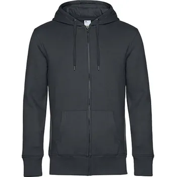 Pánská mikina B&C Unisex mikina na zip WU03K Asphalt 4XL