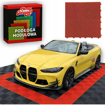 Dlažba Podlahová dlaždice Oh My Garage červená 40x40 cm 18 mm do garáže