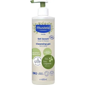 Sprchový gel MUSTELA Mycí gel na tělo a vlasy organic BIO 400 ml