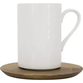 by inspire Hrnek Pipe, 400ml s dřevěným podšálkem