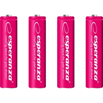 Článková baterie Nabíjecí Baterie nikl-metal-hydridový (NiMH) Esperanza AAA (R3) 1000 mAh 4 ks