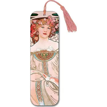 Zarážka na knihu Plumeria Plu - 3D Záložka do knížky A. Mucha Reverie - 4,8x16 cm