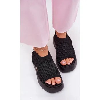 Dámské sandále Dámské sandály na platformě Kavira Barva: Černá, Velikost: 40