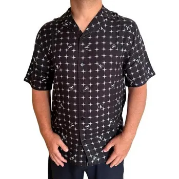 Pánská košile Pánské košile Calvin Klein KM0KM01148 RESORT SHIRT černá S