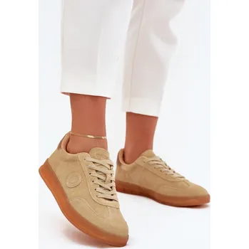 Dámské tenisky Dámské Semišové Tenisky Big Star RR274846 HI-POLY SYSTEM Žluté Barva: Béžová, Velikost: 37