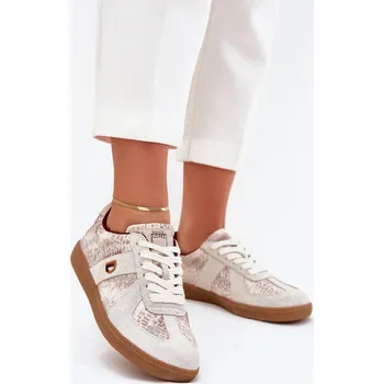 Dámské tenisky Dámské tenisky Daniel Lopez Just Dare SS2D4032 Zvířecí vzor Barva: Béžová, Velikost: 36