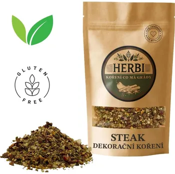 Koření Herbi Dekorační koření na steak, 50 g – hrubá směs s vizuálním i chuťovým šmrncem