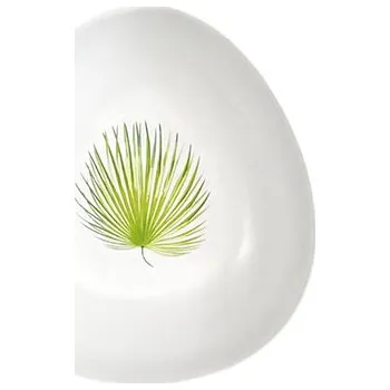 Talíř by inspire Talíř polévkový Stone, Ginkgo (22x20cm), palma