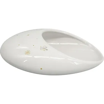 by inspire Vánoční mísa Bean S (20x13x7cm), zlatá koleda