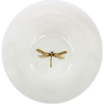 Porcelánová miska Croft Vážka 16cm, zelená/hnědá