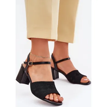 Dámské sandále Dámské Sandály Na Podpatku Sarena Barva: Černá, Velikost: 38