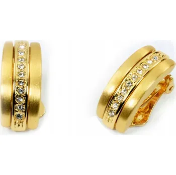 Náušnice Klipové náušnice Colibra zlaté postříbřené se zirkony 2,00 cm