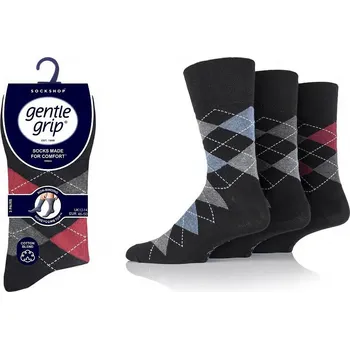 Pánské ponožky Pánské ponožky volný lem GENTLE GRIP SOMRB39 nadměrné, vel. 46-50 černé 46-50 Černá