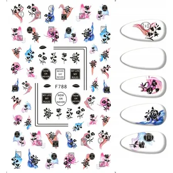 Samolepky na zdobení nehtů Vzory Květiny - Růže