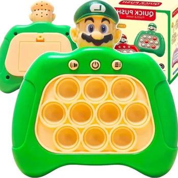 POP IT POP IT HRA SUPER MARIO LUIGI ELEKTRONICKÁ KONZOLE ANTISTRESOVÁ 30 ÚROVNÍ