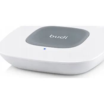 Budi - Bezdrátová nabíječka Qi s USB porty (Bílá)