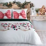 Vánoční mikrovláknové povlečení XMAS GIFT 1x 220x200 cm, 2x povlak 70x80 cm francouzské povlečení MyBestHome