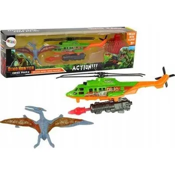 Figurka Sada Zelený Transportní Helikoptéra s Dinosaurem Dino Park