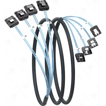 Datový kabel Sada 4 kusů datových kabelů SATA 7 pinů 6 Gb/s 1 m pro pevné disky a SSD disky Rychlý přenos dat Počítačové příslušenství