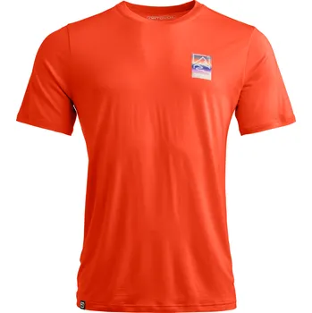 Pánské tričko Ortovox 140 Cool Mtn Gradient T-shirt Men's Barva: Hot Orange, Velikost: L