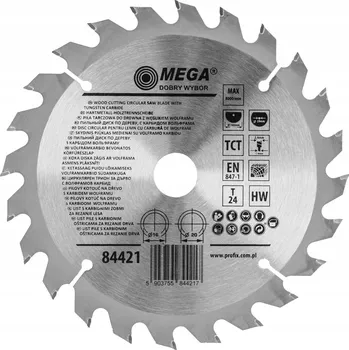 Pilový kotouč Pilový kotouč na dřevo, MDF, laminát s karbidem 160x20/16mm 24T Mega 84421