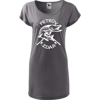 Dámské tričko DOBRÝ TRIKO Dámské tričko/šaty Petrův zdar Velikost: XS, Barva: Ocelová šedá