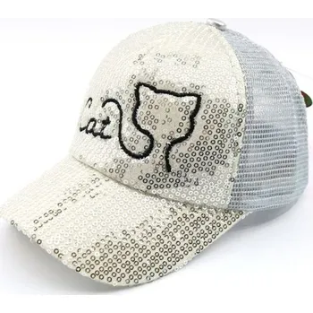 Kšiltovka Dětská kšiltovka s flitry bílá