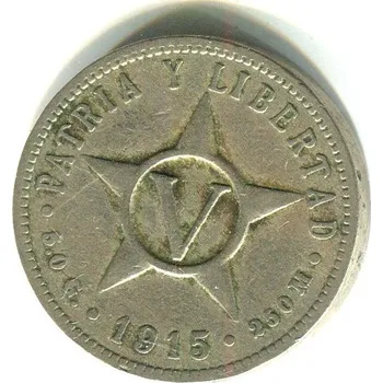 KUBA. 5 centavos 1915.