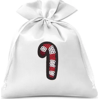 Dárková taška 10 ks. Saténové pytlíky 12 x 15 cm - Vánoce - Lízátko