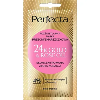 Pleťová maska Perfecta 24K Gold & Rose Oil 8 ml rozjasňující pleťová maska