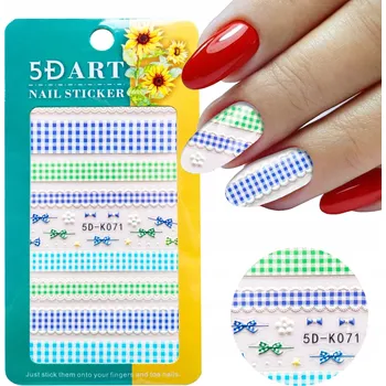 Samolepky 5D na nehty - Vzory: Mřížka