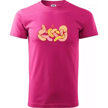 Pánská móda Zamilované žížaly (Alexis Citrine) - Klasické pánské triko vyšší gramáže - L ( Purpurová )