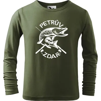 Dětská móda DOBRÝ TRIKO Dětské bavlněné triko Petrův zdar Velikost: 146/10 let, Barva: Khaki