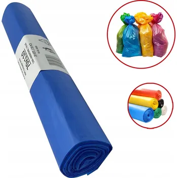 Pytle na odpadky PAPÍROVÉ SÁČKY NA ODPAD HD 120L 70x110 MODRÉ 20ks NA PAPÍR