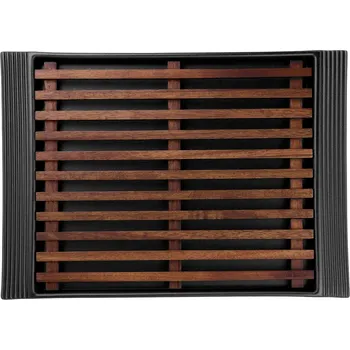 Kuchyňské prkénko Prkénko na krájení chleba 42x30 cm KITCHEN´ART ASA Selection - černé černá