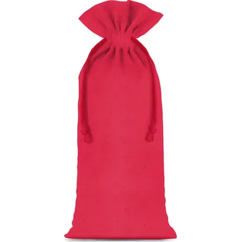 Svatební dekorace 10 ks Bavlněné Sáčky 11 x 20 cm - červený